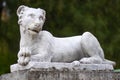 Moscow, Russia - October, 2017: Sculpture of a lion in Arkhangelskoye Museum Estate Royalty Free Stock Photo