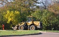 MOSCOW, RUSSIA - OCTOBER 22, 2018: SDLG LG936L front loader for foliage cleaning in the park Royalty Free Stock Photo