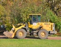 MOSCOW, RUSSIA - OCTOBER 22, 2018: SDLG LG936L wheel loader in a Moscow park Royalty Free Stock Photo