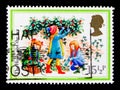 MOSCOW, RUSSIA - OCTOBER 3, 2017: A stamp printed in Great Britain shows The Holly and the Ivy, Christmas 1982 - Carols serie, ci