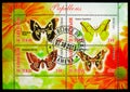 A stamps block printed in Chad from the Butterflies serie, circa 2013