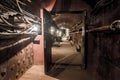 Moscow, Russia - October 25, 2017: Tunnel at Bunker-42, anti-nuclear underground facility built in 1956 as command post