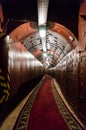Moscow, Russia - October 25, 2017: Tunnel at Bunker-42, anti-nuclear underground facility built in 1956 as command post