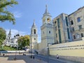 Moscow, Russia, August, 29, 2019. People walking near Ioanno-Predtechensky women monastery in Zabelina street Royalty Free Stock Photo