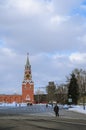 Moscow. Russia. The Red Square. Kremlin. Spasskaya Tower. Russian Federation Royalty Free Stock Photo