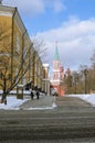 Moscow. Russia. The Red Square. Kremlin. Spasskaya Tower. Russian Federation Royalty Free Stock Photo