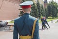 MOSCOW / RUSSIA: 01/07/2021 Sea and River Fleet Worker`s Day. Wreath-laying ceremony at Tomb of the Unknown Soldier in Alexander g