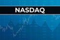 Moscow, Russia Ã¢â¬â September 12, 2021: American financial market index Nasdaq Composite ticker IXIC on blue and red, finance