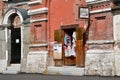 Moscow, Russia, September, 01, 2018. Church shop of the church of St. Nicholas in Podkopai