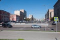 Moscow, Russia - September 22.2015. Crossing the street Novy Arbat and Novinsky Boulevard