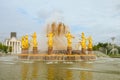 Fountain Friendship of Peoples or Friendship of Nations of the USSR on VDNH in Moscow