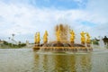 Fountain Friendship of Peoples or Friendship of Nations of the USSR on VDNH park in Moscow