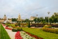 Garden lanscape on main alley of VDNH in Moscow