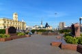 Moscow, Russia - September 25. 2017. General view of Komsomolskaya square