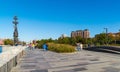 Moscow, Russia - September 24. 2017. General view of Yakimanskaya embankment - place of pedestrian walks