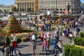 Moscow, Russia - September 23. 2017. Golden Autumn - gastronomic festival on Manezhnaya Square Royalty Free Stock Photo