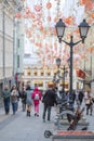 Pedestrians on the Moscow street Kuznetsky most Royalty Free Stock Photo