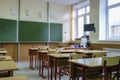 Interior of a modern school classroom