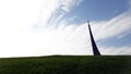 Moscow. Russia-September 2018: Monument to the conquerors of space at VDNH against the sky. Royalty Free Stock Photo