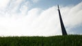 Moscow. Russia-September 2018: Monument to the conquerors of space at VDNH against the sky. Royalty Free Stock Photo