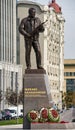 MOSCOW,RUSSIA/SEPTEMBER 20,2017: Monument to the designer Mikhail Kalashnikov, the creator of the Kalashnikov assault rifle Royalty Free Stock Photo