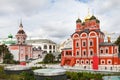 People near Cathedral of Znamensky Monastery