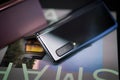 Moscow, Russia, September 2, 2020, Photo of the new 5g Samsung Galaxy Z fold 2 smartphone with amoled screen in the