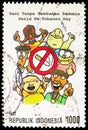 Postage stamp printed in Indonesia devoted to World Anti-tobacco Day, circa 1997