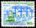 Postage stamp printed in Indonesia shows Five Year Development Plan, 140 Rp - Indonesian rupiah, serie, circa 1988