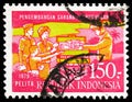 Postage stamp printed in Indonesia shows Five Year Development Plan, 150 Rp - Indonesian rupiah, serie, circa 1979