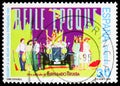 Postage stamp printed in Spain shows Spanish Cinema 'Belle Ãâ°poque', serie, circa 1995