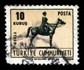 Postage stamp printed in Turkey shows Statue of Ataturk, Bursa, serie, circa 1969