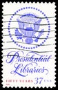 Postage stamp printed in United States shows Presidental Libraries Act, 50th Anniversary, serie, circa 2005