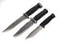 Set of hunting knives Royalty Free Stock Photo