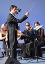 Conductor of Moscow Virtuosi orchestra on Moscow City day event