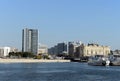 Views of Novoarbatsky bridge, Krasnopresnensky quay and the city hall of Moscow