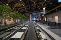 Moscow, Russia - 2020: Sheremetyevo Airport, travelator without people