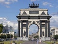 Moscow, Russia - 07.21.2021 - Shot of the Triumphal Arc. History Royalty Free Stock Photo
