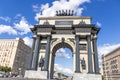 Moscow, Russia - 07.21.2021 - Shot of the Triumphal Arc. History Royalty Free Stock Photo