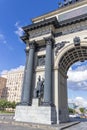 Moscow, Russia - 07.21.2021 - Shot of the Triumphal Arc. History Royalty Free Stock Photo