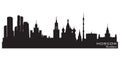 Moscow, Russia skyline. Detailed vector silhouette Royalty Free Stock Photo