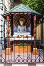 Moscow, Russia.Statue of the Enlightened Gautama Buddha near the Embassy of the Republic of Sri Lanka.