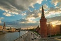 Moscow Russia sunset city skyline Royalty Free Stock Photo