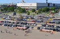 MOSCOW, RUSSIA - 26.06.2015. Top view on Sadovoye Koltso - one of most important and major roads in city.