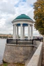 Famous gazebo-rotunda on the Crimean embankment, in Gorky Park