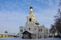 Moscow, Russia - Yanuary, 2021: Church of the Assumption of the Blessed Virgin in Troitsa-Lykovo