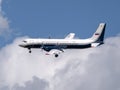 Moscow Russia Zhukovsky Airfield 25 July 2021: Commercial passenger airplane Il-114 flying demonstration flight of the