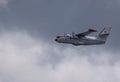 Moscow Russia Zhukovsky Airfield 25 July 2021: Commercial passenger airplane L-410 flying demonstration flight of the