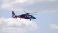 Moscow Russia Zhukovsky Airfield 25 July 2021: passenger Russian Medium multipurpose helicopter KA-62 flight of the