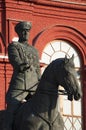 Moscow, Russia, public monument, monument to Marshal of the Soviet Union Zhukov Royalty Free Stock Photo